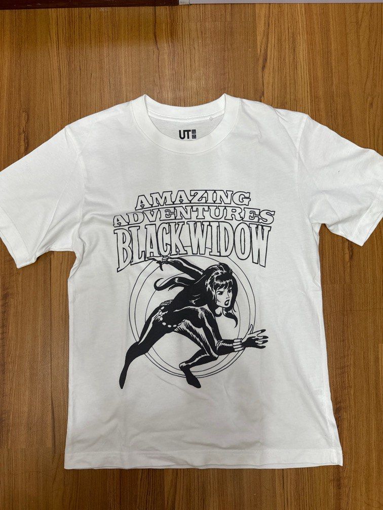 Uniqlo Marvel UT shirt (Category: Shirts) located in Makati City. Submitted by frequent.flyer (Listing ID 1311813954, Image 1). Description: Brand new, never worn. Selling LOW cause I saw the holes :-( please see pics for reference Marvel’s Black Widow Print Mens XS, Womens M-L XS on Tag buy This fits M-L womens This might be a little loose on Size S girls Exact measurements below Inches: L - 25.5 W - 18 Shoulders - 17.5 Sleeves - 8 Armhole - 7.2