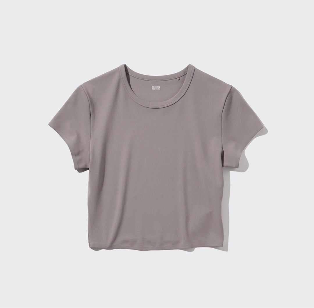 Uniqlo Ultra Stretch Airism Cropped Short Sleeve T-Shirt Women's