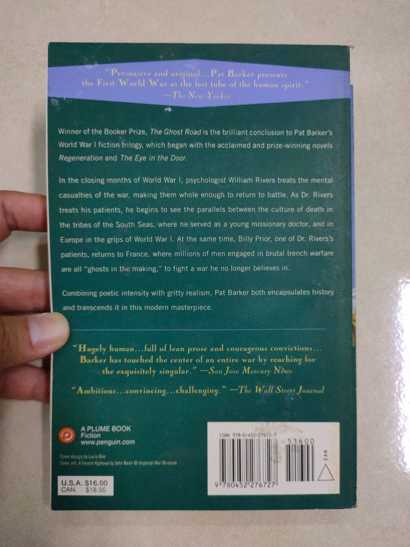[Used] [Booker Prize Winner] The Ghost Road by Pat Barker (Historical ...
