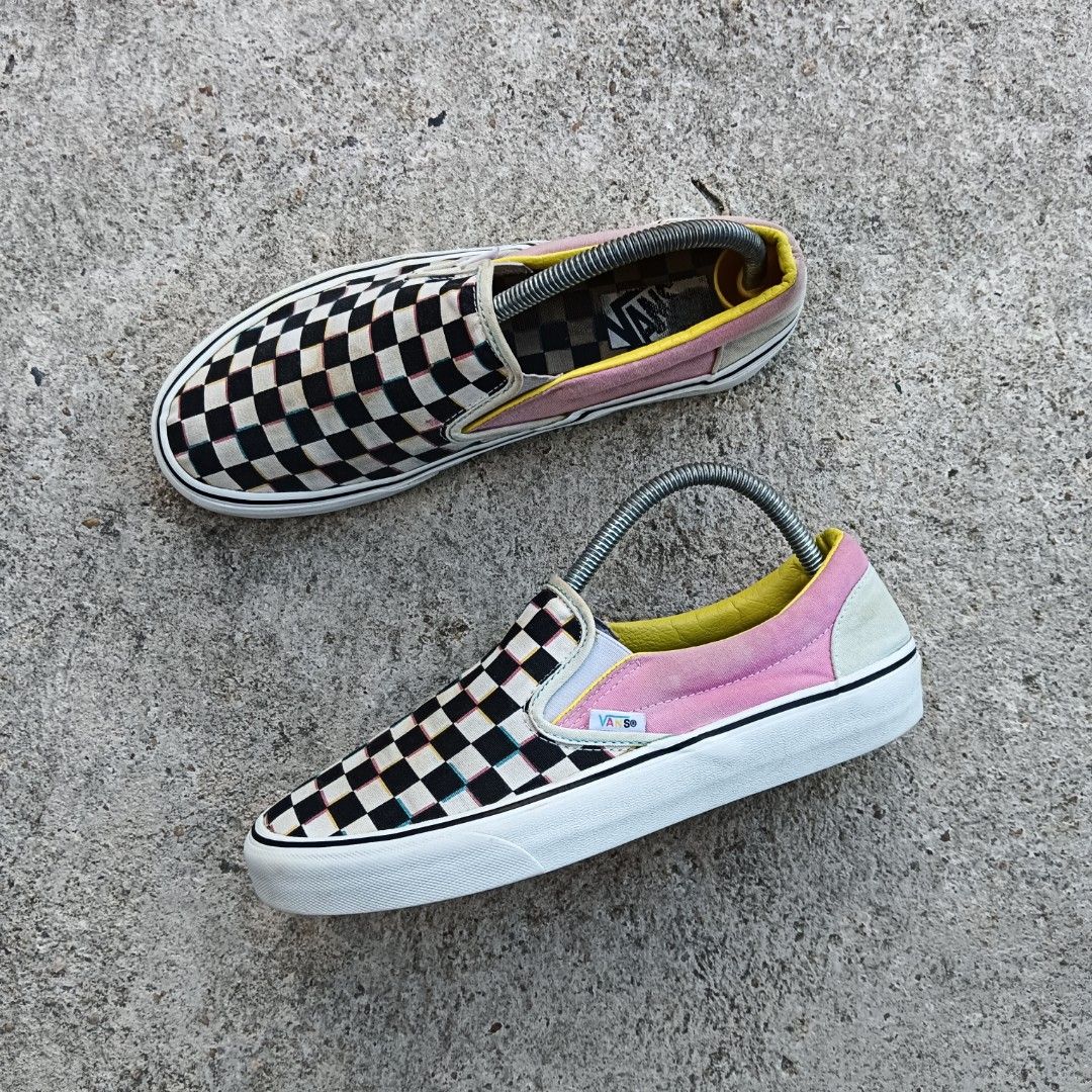 Vans Slip 0n Checkerboard Multicolor Block 7.5UK RM1OO Men s Fashion Footwear Sneakers on Carousell