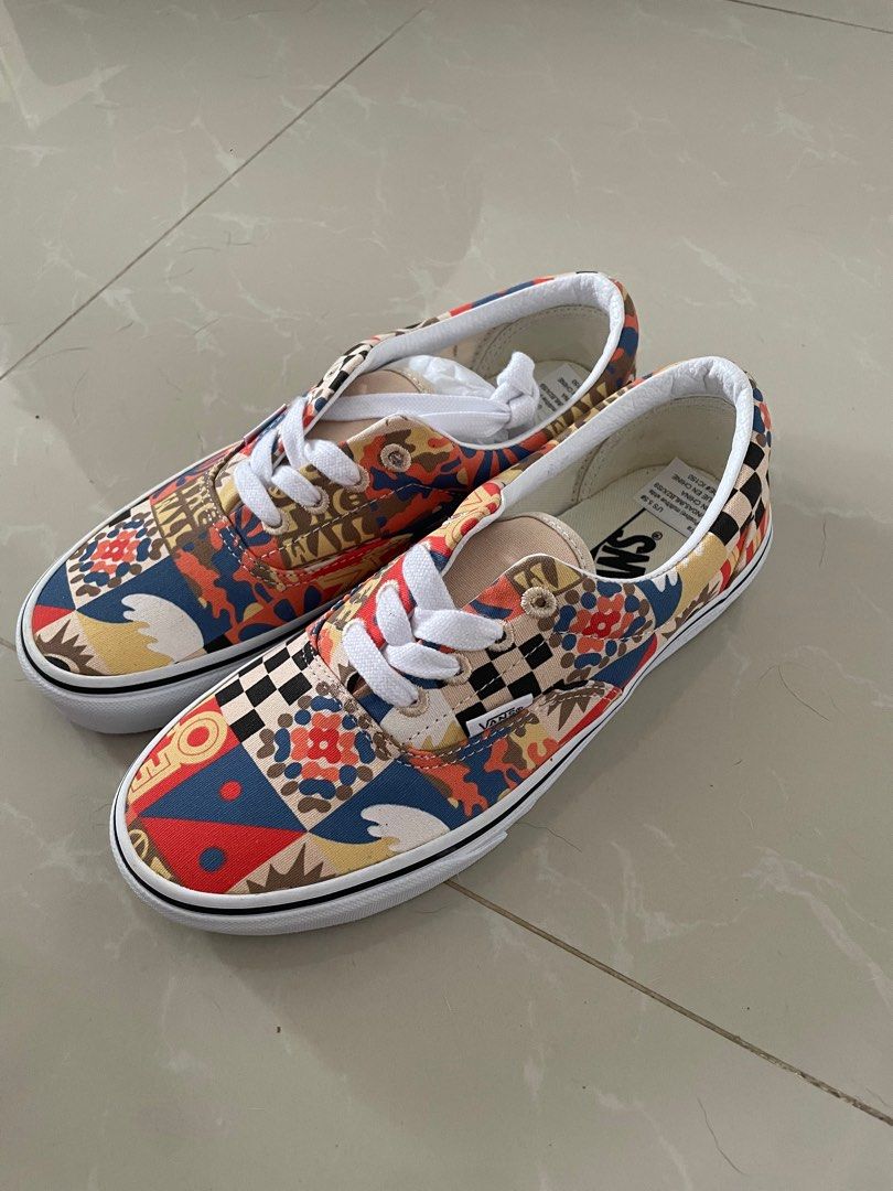Vans UA Era multi true white colour Size US 5.5 Men US 7 Women s Women s Fashion Footwear Sneakers on Carousell