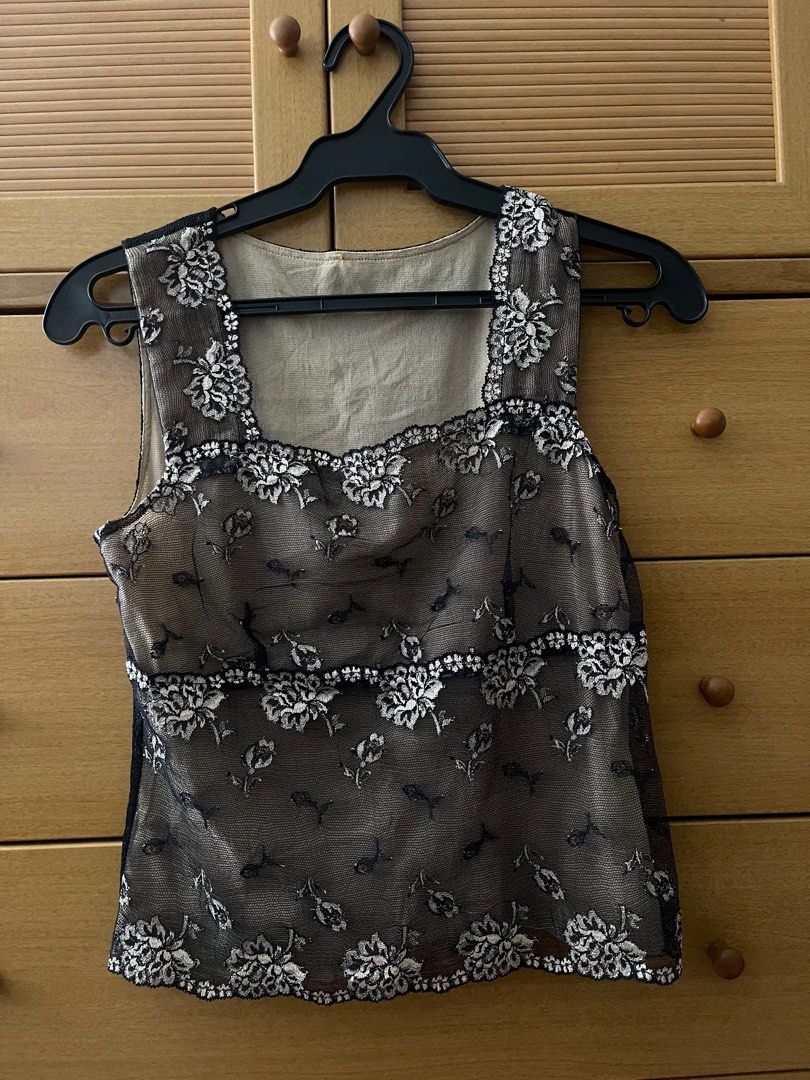 Vintage mesh lace sleeveless top (Category: Blouses) located in Quezon City. Submitted by vee222 (Listing ID 1311769134, Image 1). Description: .