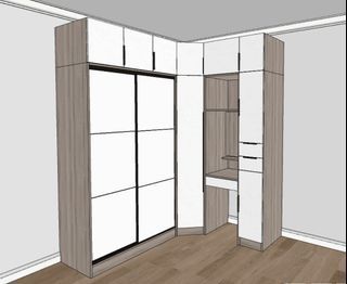 Wardrobe /L shape wardrobe L200*R160*240H