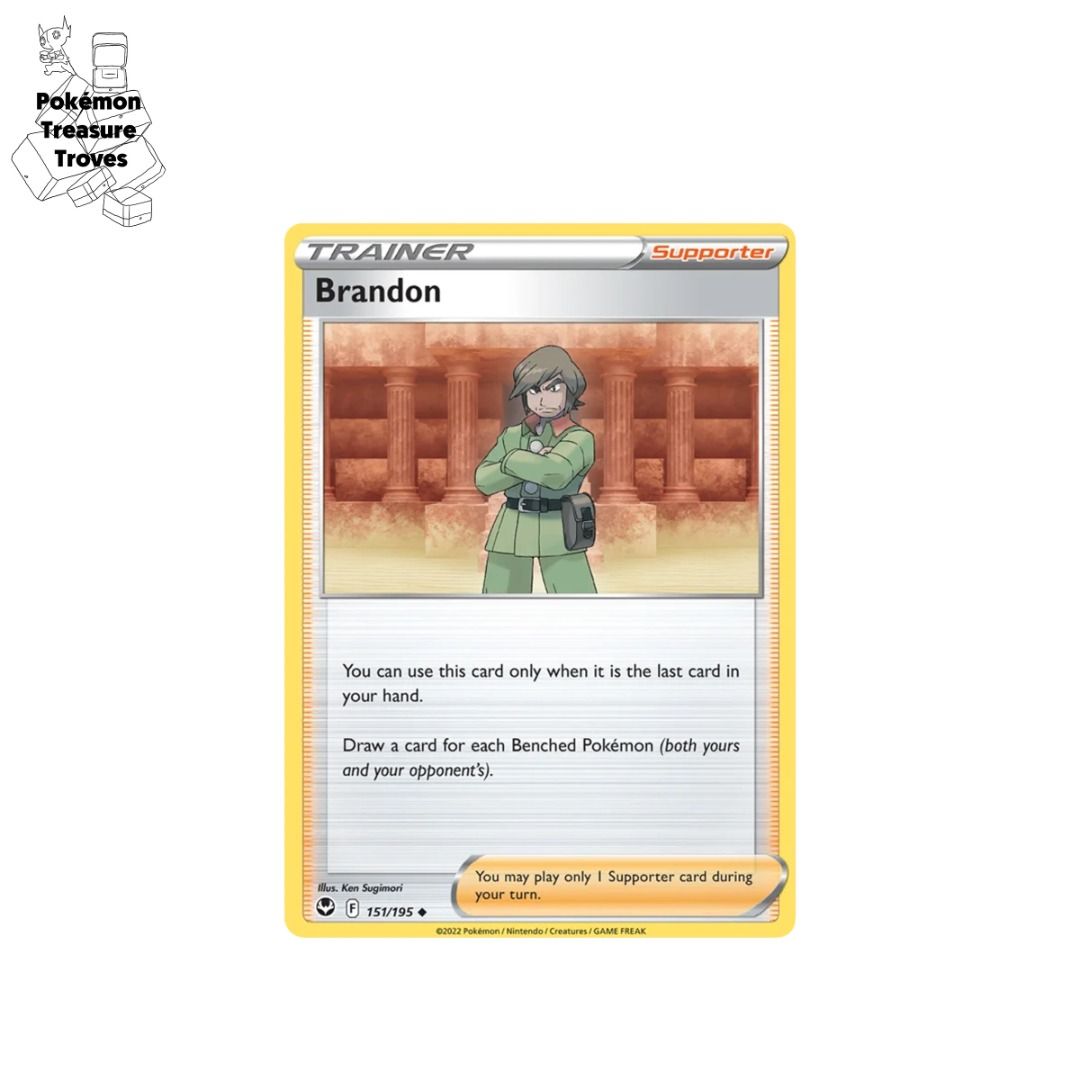 0.50] Pokemon Silver Tempest Trainer Brandon Card, Hobbies & Toys, Toys &  Games on Carousell