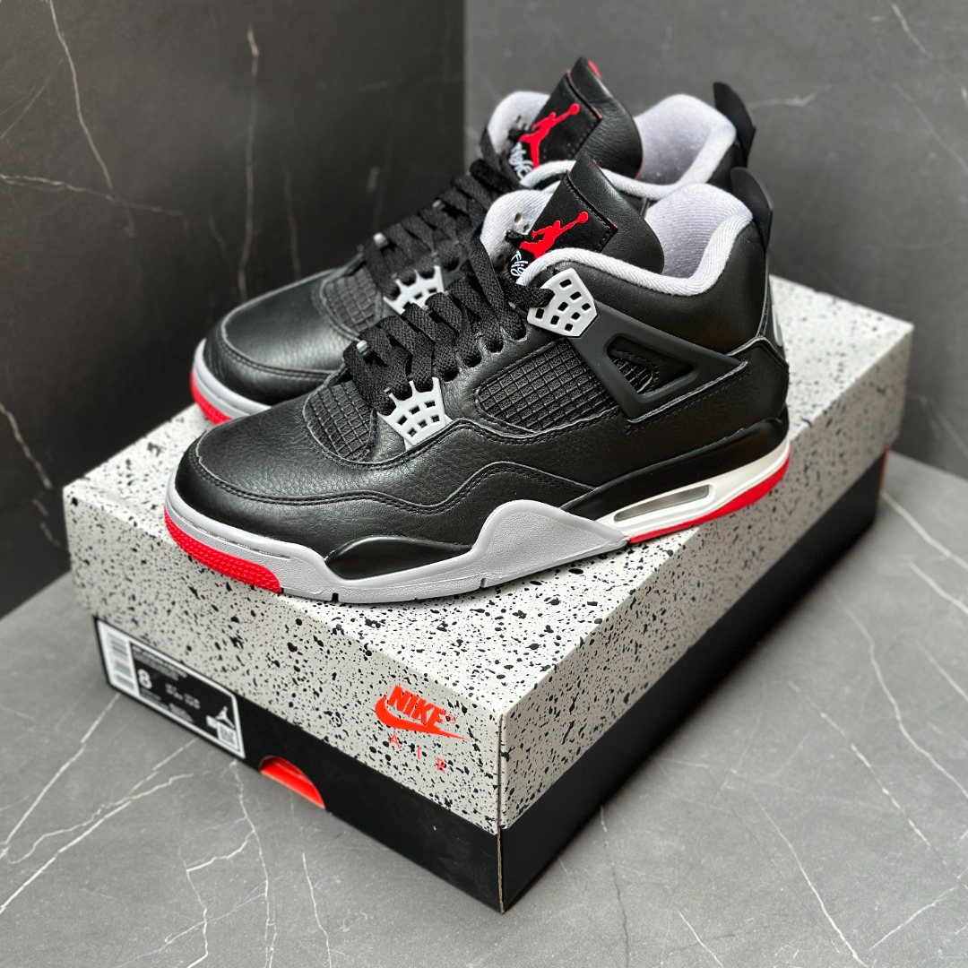 100% AUTHENTIC [US8] Jordan 4 Bred Reimagined, Men's Fashion, Footwear ...