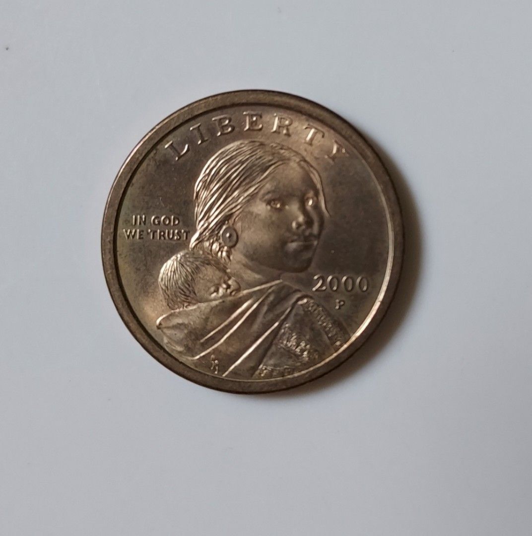 美國2000年薩卡加維亞一美元$1 硬幣, 興趣及遊戲, 收藏品及紀念品, 錢幣- Carousell
