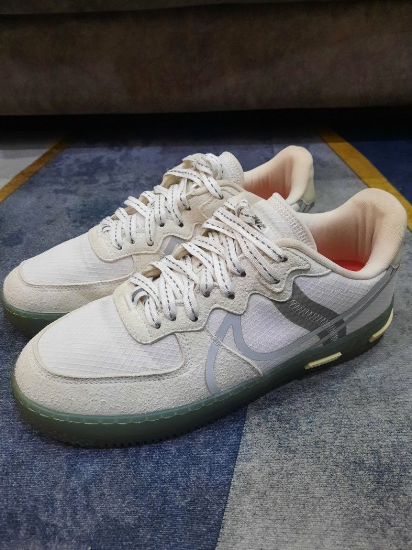 26.5cm The Nike Air Force 1 React White Light Bone Men s Fashion Footwear Sneakers on Carousell