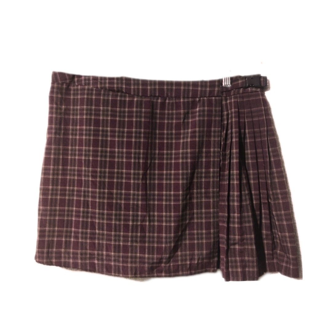 4XL Wild Fable Plus Size Maroon Plaid Skirt Women s Fashion Bottoms Skirts on Carousell