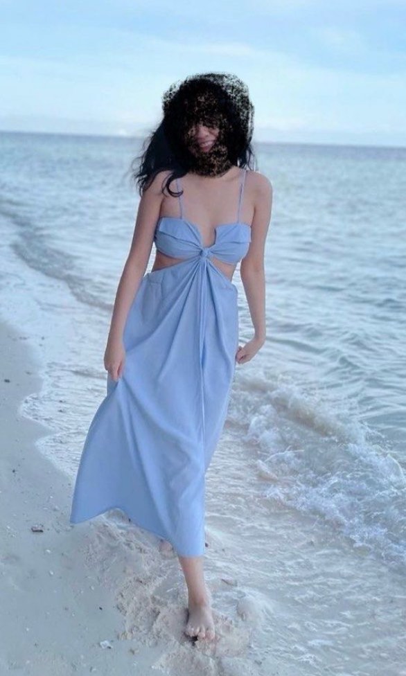 Baby blue beach dress best sale