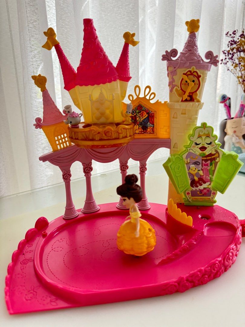 Beauty & the Beast Dance n Twirl (Category: Kids Toys) located in Paranaque City. Submitted by dsthings (Listing ID 1313602584, Image 2). Description: Beauty & the Beast Dance n Twirl - Features Disney Princess Belle whirling and twirling in the ballroom. This doll-powered play allows the kid to activate exciting movements once chargeed - Doll powers movement in Cogsworth, Mrs. Potts, and Lumiere - Ideal for children ages 4yo and up.