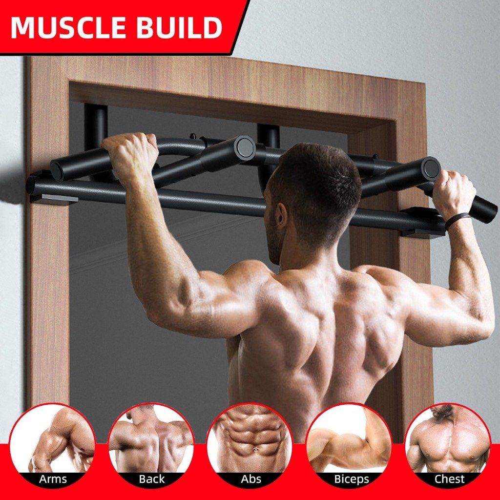 BRAND NEW IN STOCK Pull Up Bar No Drilling Doorway Chin Up Bar Ergonomic Design UP TO 400KG Exercise Equipment Sports Equipment Exercise Fitness Cardio Fitness Machines on Carousell