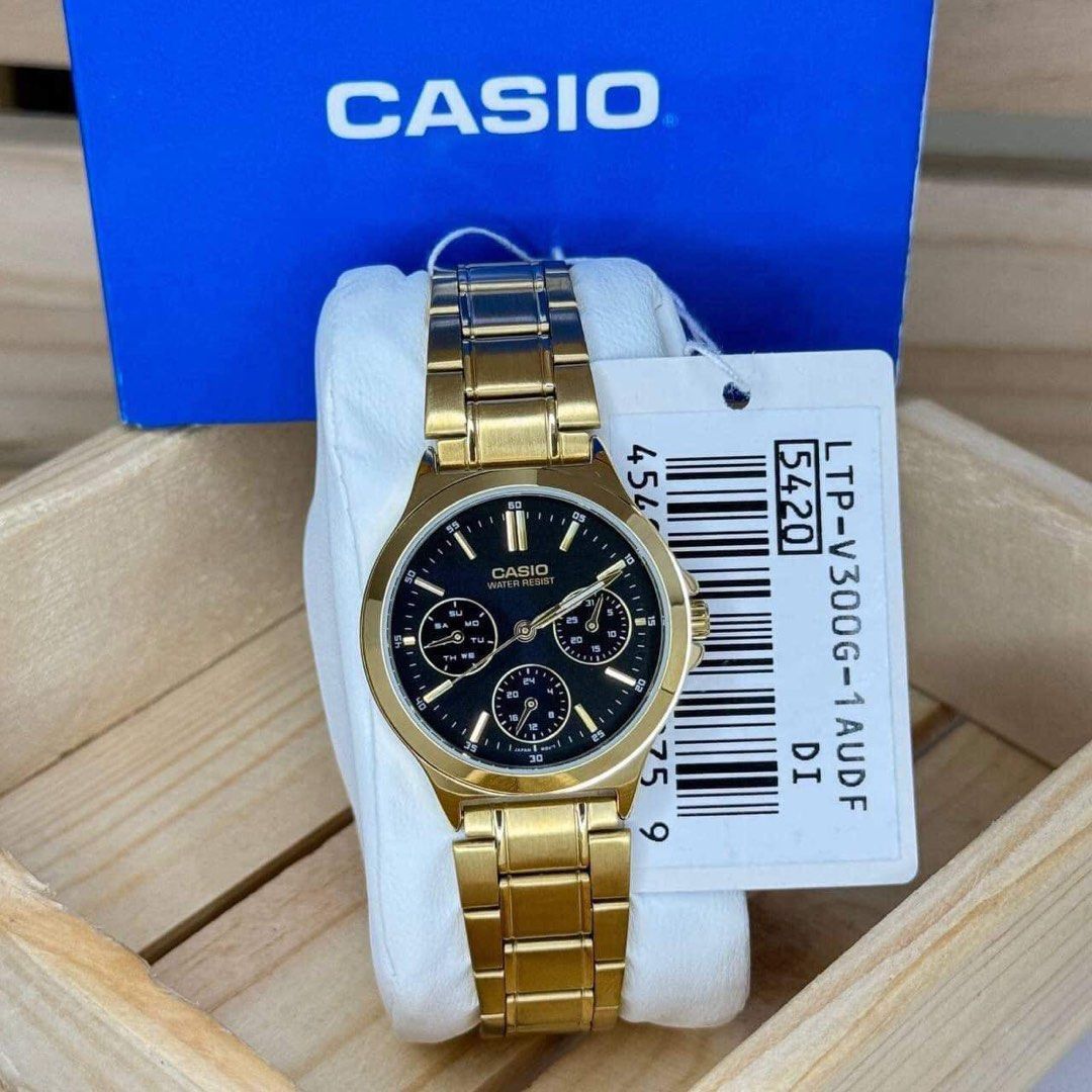 Casio MTP-V300G-1A (Category: Luxury Watches) located in Manila. Submitted by kimsunny000000 (Listing ID 1313442204, Image 2). Description: Casio - Couple MTP-V300G-1A LTP-V300G-1A 47mm | Men 38mm | Women Stainless Steel Water Resistant Analog Display Made in Japan Original Men - P3,300 Ladies - P3,300.