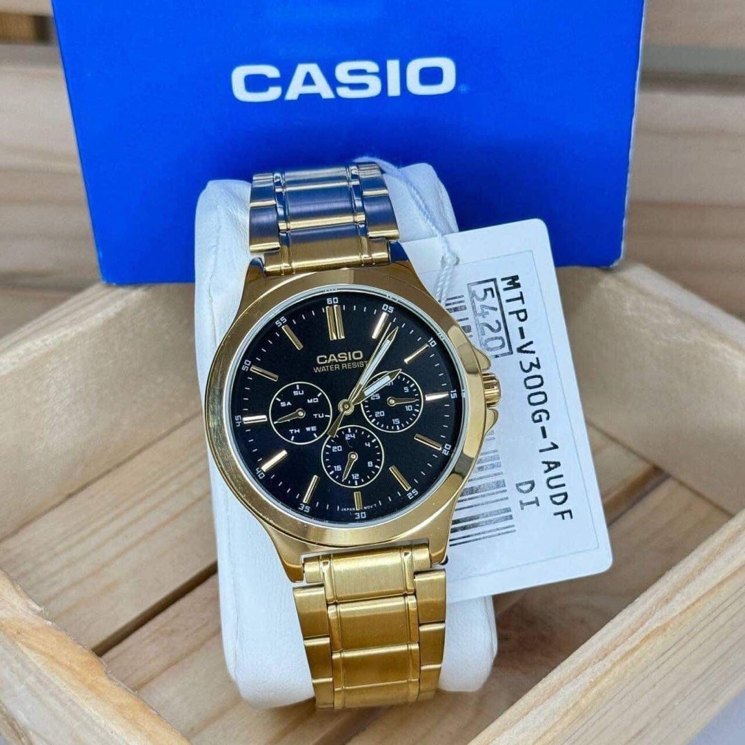 Casio MTP-V300G-1A (Category: Luxury Watches) located in Manila. Submitted by kimsunny000000 (Listing ID 1313442204, Image 3). Description: Casio - Couple MTP-V300G-1A LTP-V300G-1A 47mm | Men 38mm | Women Stainless Steel Water Resistant Analog Display Made in Japan Original Men - P3,300 Ladies - P3,300.