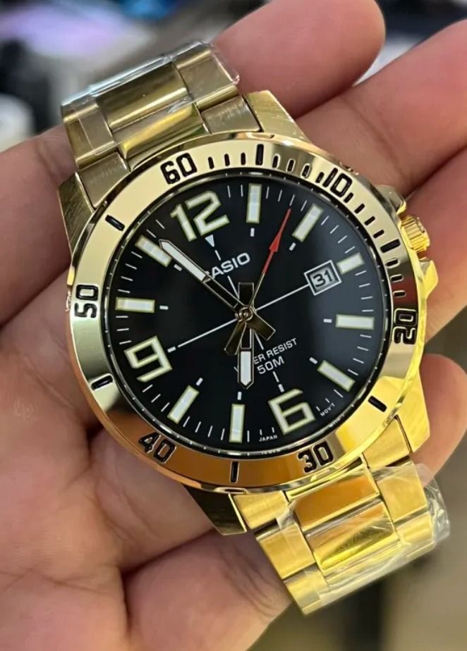 CASIO WATCH FOR MEN'S MTP-VD01G-1B (Category: Luxury Watches) located in Manila. Submitted by jnngnzn (Listing ID 1313592239, Image 1). Description: BRAND NEW 💯 Original Direct from watch supplier. 📍 Makati payment first before shipping. Shipping sched: monday-friday (10am-4pm only) Courier: lalamove/borzo/grab/j&t (shipping fee c/o buyer) Payment: Gcash COD payment is only available for: -Gogo Xpress (2-3 days depende sa layo) -LBC.