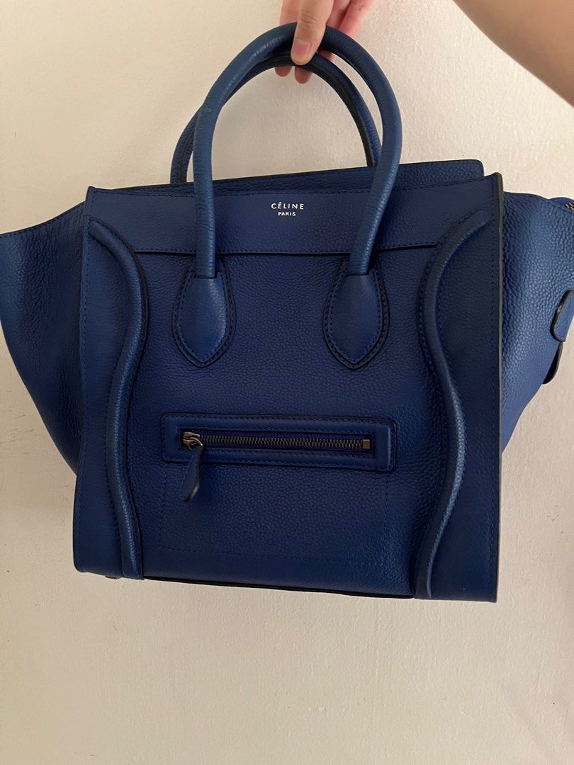 Celine bag blue and beige top