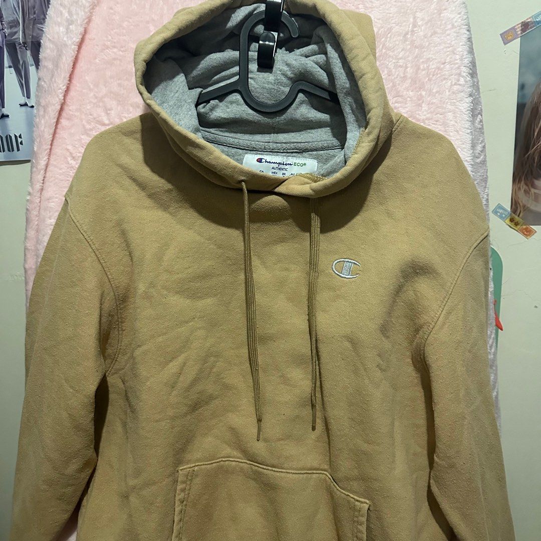 Champion Beige Nude Hoodie Men s Fashion Coats Jackets and Outerwear on Carousell