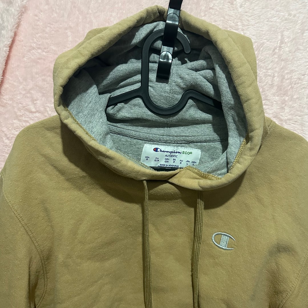 Champion Beige Nude Hoodie Men s Fashion Coats Jackets and Outerwear on Carousell