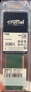 Crucial DDR4 3200 UDIMM 16GB (單條) (CT16G4SFS832A)64230682553218110