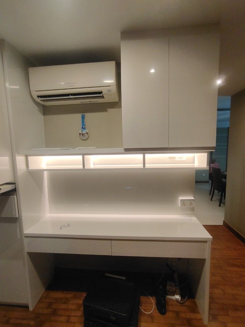 Customize counter bar/ study table with cabinet62863075424899113