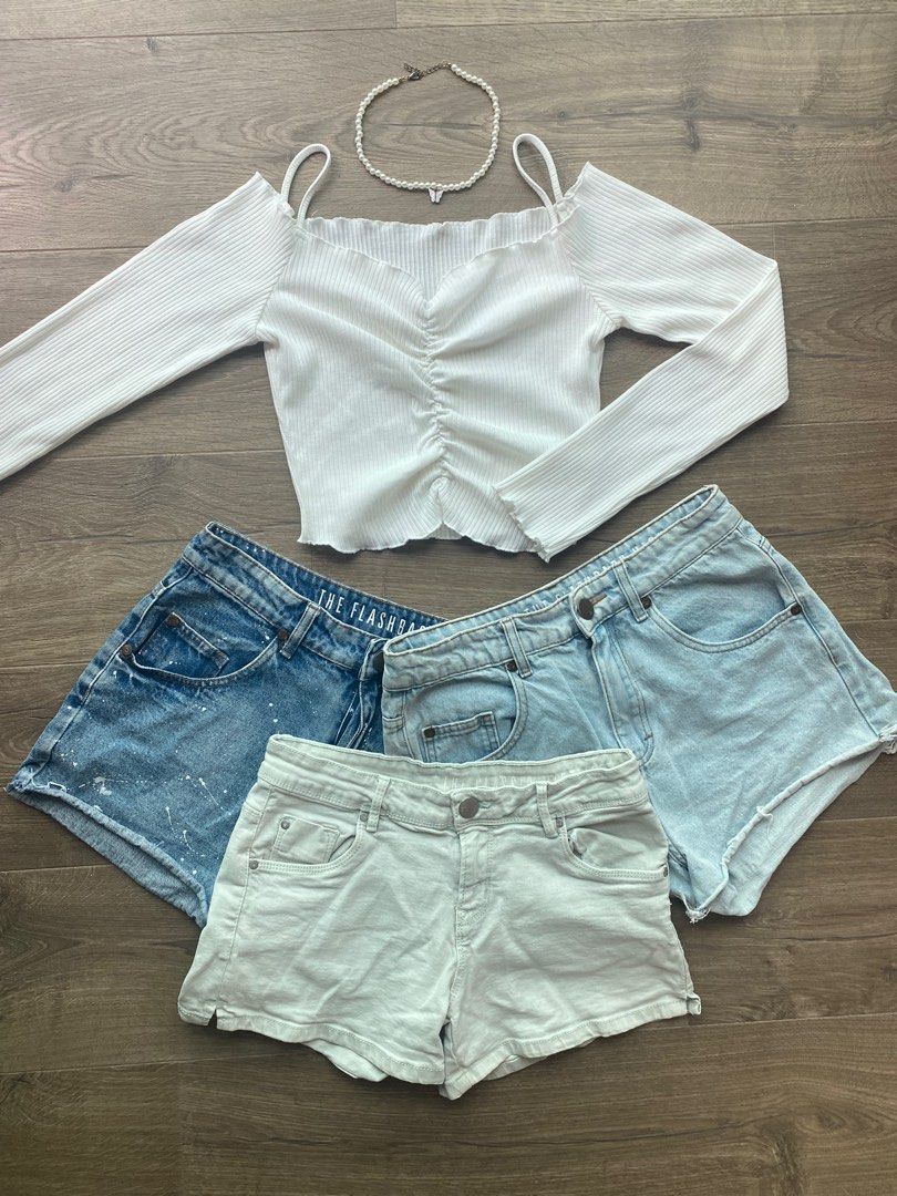 dark blue denim high waisted shorts Cotton On Women s Fashion Bottoms Shorts on Carousell