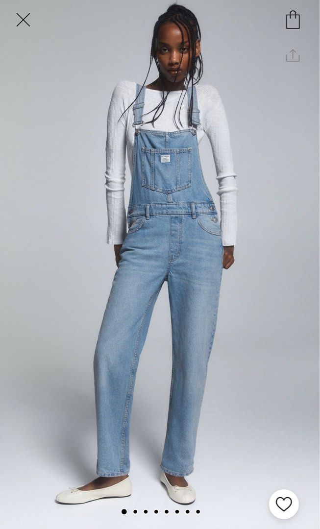 Pull and bear denim jumpsuit shop