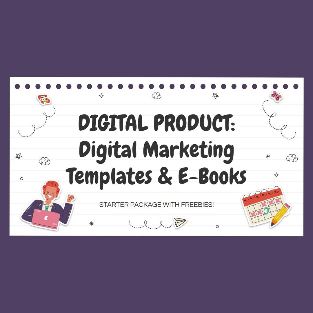Digital Marketing Templates and E-Books with FREEBIES!! (Category: Storybooks) located in Makati City. Submitted by pauka (Listing ID 1313605366, Image 1). Description: This DIGITAL PRODUCT includes Digital Marketing Templates and E-Books Starter Package with Freebies 📊 Unlock the ultimate toolkit for digital marketing success with our comprehensive package. This will help you elevate your digital marketing game! 🌟 Perfect For: - Digital Market