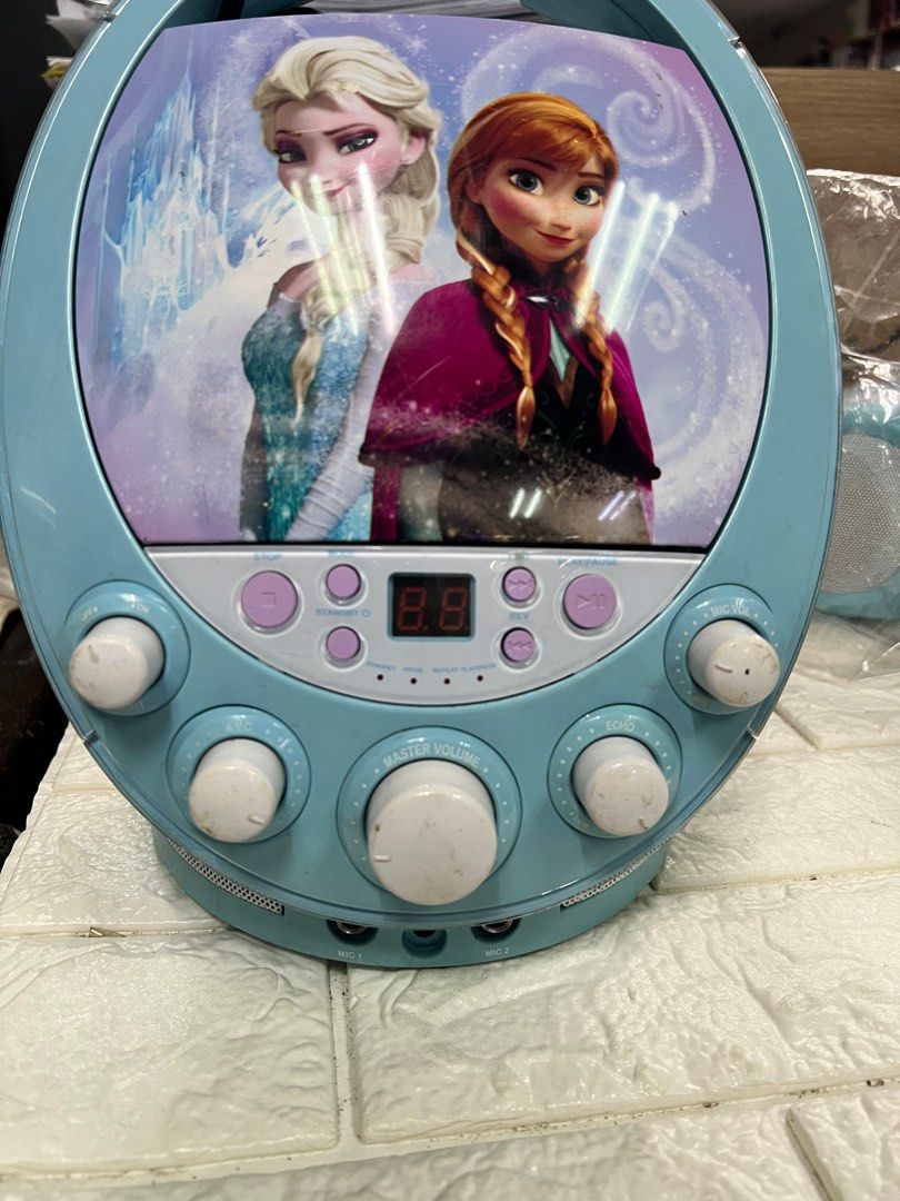 Frozen Karaoke Machine for Kids (Category: Soundbars, Speakers & Amplifiers) located in Pasay City. Submitted by meostore (Listing ID 1313444943, Image 2). Description: No mic included as is all included in the picture.