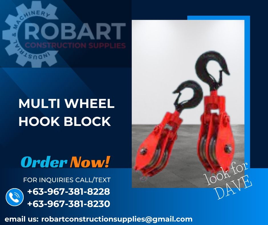 HOOK BLOCK MULTI WHEEL, Commercial & Industrial, Construction Tools ...