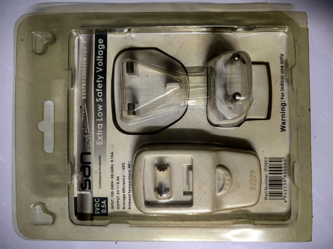 Indoor USB Adapter Extra Low Safety Voltage Exchangeable Plug (5VDC 0 ...