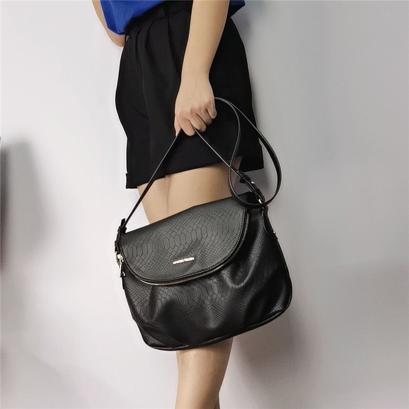 Instock MANGO TOUCH Double Compartment Cross Body Shoulder Sling Bag Black Pebble Black Snakeskin Navy Blue Pebble Green Snakeskin Grey