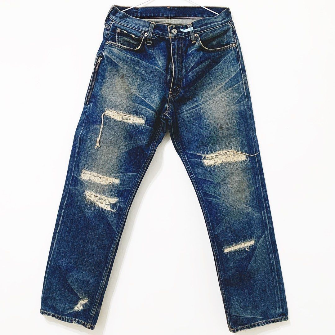 LEVI'S FENOM FRAGMENT 505-0207M CRUSH 1代一代閃電水洗破壞刷