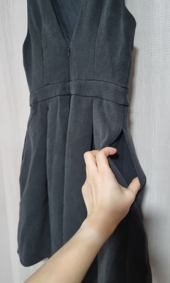 Dark grey skater dress shop