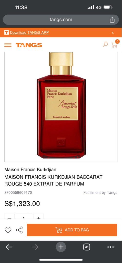 MAISON FRANCIS KURKDJIAN BACCARAT ROUGE 540 EXTRAIT DE PARFUM(decants ...