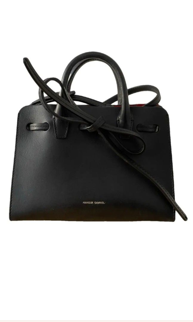 Mansur Gavriel Sun Bag in Black Leather for Office