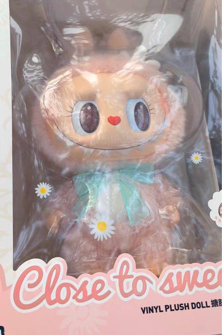 Mokoko 一代大娃毛絨大公仔pop mart 泡泡瑪特labubu 粉紅色1代