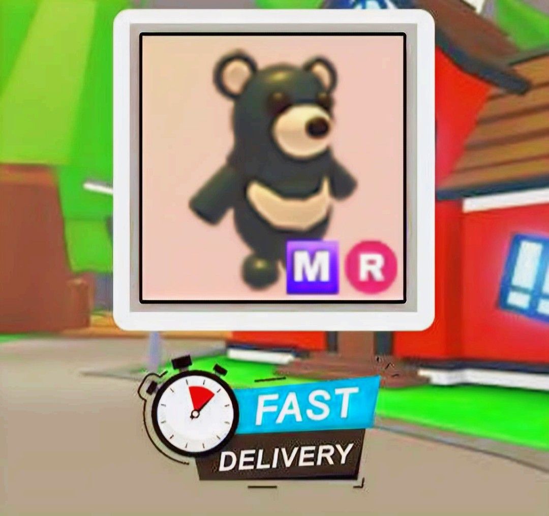 MR Black Moon Bear - Adopt Me Pets, Video Gaming, Video Games, Others
