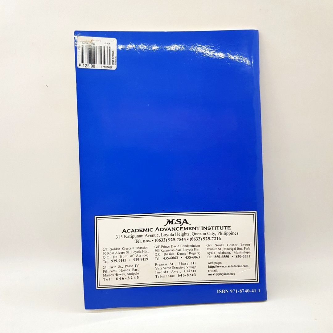 Quick Math Review Msa MSA Quick Math Review, Hobbies & Toys, Books & Magazines, Assessment ...