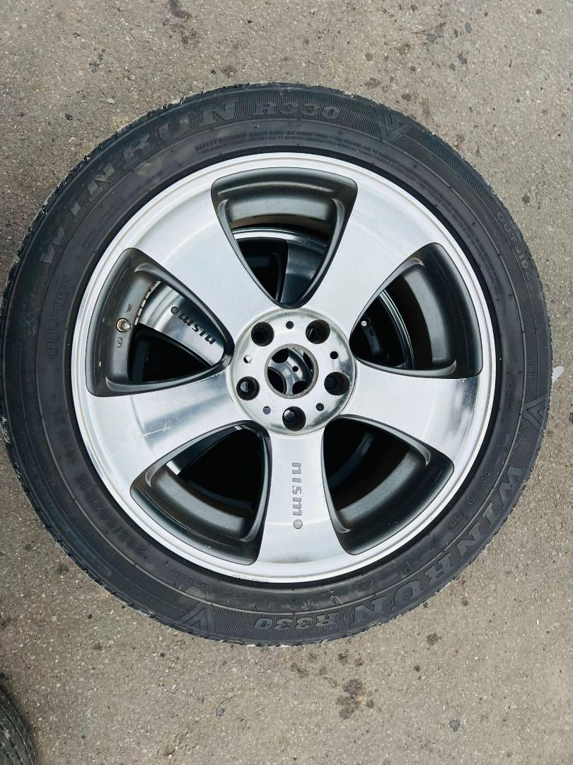 NISMO MAGS - made by RAYS JAPAN (Category: Mags and Tires) located in San Antonio. Submitted by michaelpareja1981 (Listing ID 1313493830, Image 1). Description: GENUINE NISMO MAGS - made by RAYS JAPAN.. 18 inch LM -x5 18x7.5JJ+40 5 hole Pcd 114.3 With original lug nuts.