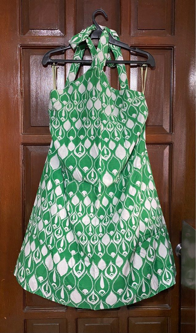 OLD NAVY green tube halter neck dress L