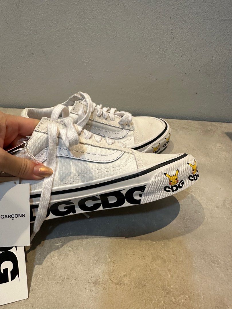 Negotiable Vans x Pokemon x CDG sneakers sz 37 Pikachu shoes Old Skool Babies Kids Babies Kids Fashion on Carousell