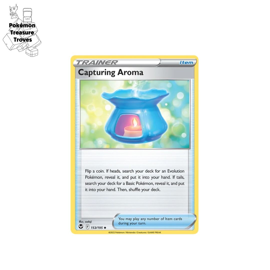 Pokemon Silver Tempest Trainer Capturing Aroma Card, Hobbies & Toys, Toys &  Games on Carousell