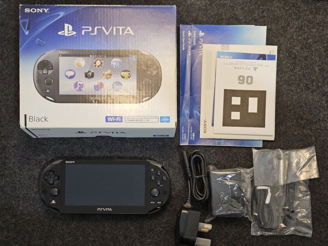 PS Vita Slim (Category: PlayStation) located in Paranaque City. Submitted by john020497 (Listing ID 1313552141, Image 1). Description: - Very good condition, smooth unit with just minimal hairline scratches at the back. - With box, ar cards, manuals and original charger. - With bag and case. Parañaque area. Delivery via Lalamove/Grab..