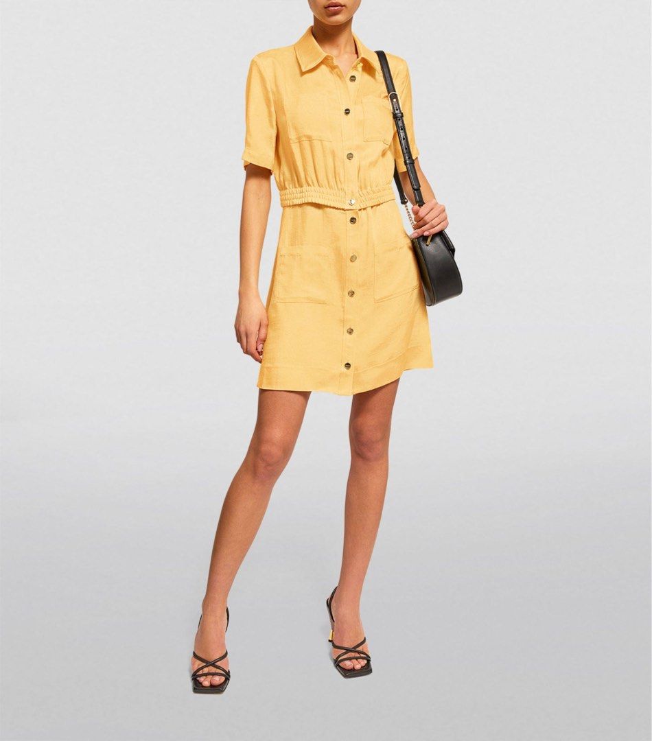 Sandro twill mini shirt linen dress 36, Women's Fashion, Dresses & Sets,  Dresses on Carousell