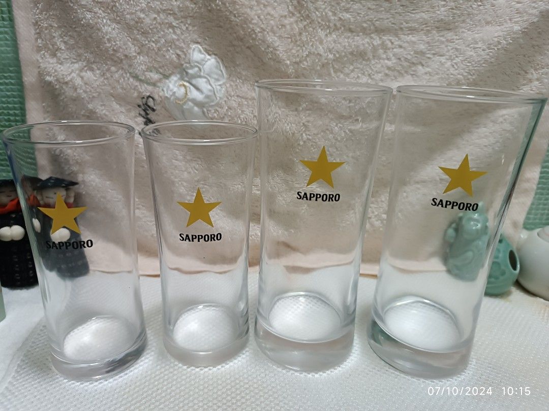 Sapporo drinking glass (Category: Dinnerware & Cutlery) located in Bulacan. Submitted by jap.aniks27 (Listing ID 1313437045, Image 1). Description: sapporo beer glass 5⅜ and 6⅜ Tall glass.