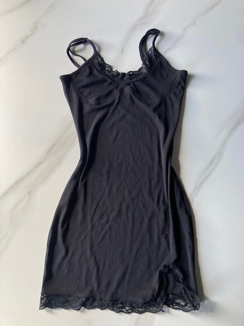 SHEIN lacey ribbed dress (Category: Dresses) located in Baguio. Submitted by beniceeee_ (Listing ID 1313574381, Image 1). Description: Small This is super sexy Never worn haha di ulit kasya.
