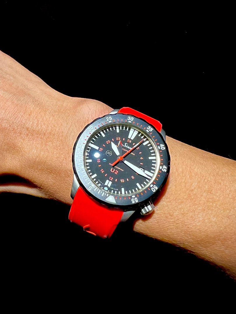 Sinn U2 SDR EZM GMT full tegimented strap full set U1, Men's