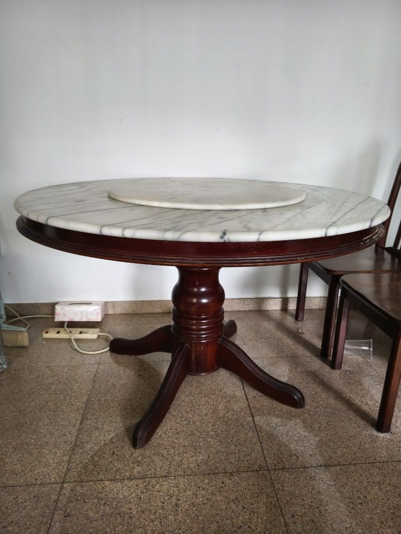 Solid wood Marble table (Category: Tables & Sets) located in Singapore. Submitted by orchid68 (Listing ID 1313439428, Image 1). Description: solid wood. with small marble top 67cm..