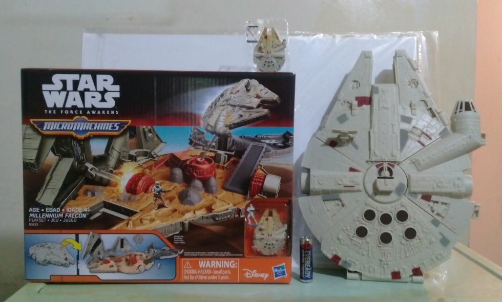 Star Wars Millenium Falcon Micromachines (Category: Action & Battle Toys) located in Imus. Submitted by mnxtoyhouse (Listing ID 1313597354, Image 1). Description: Star Wars Millenium Falcon Micromachines Includes miniature figures Converts into a rebel fortress PRICE: P1.2K BRAND: Disney/Hasbro CONDITION: Back in Box, Complete accessories PAYMENT: Cash/GCash/BPI MEETUP: Imus, Cavite only SHIPPING: Buyer's expense LBC/Lalamove #StarWars #Millenium