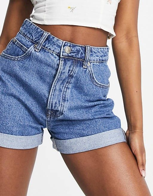 Mom Shorts Short Jeans Stradivarius Stradivarius Mom Fit Denim