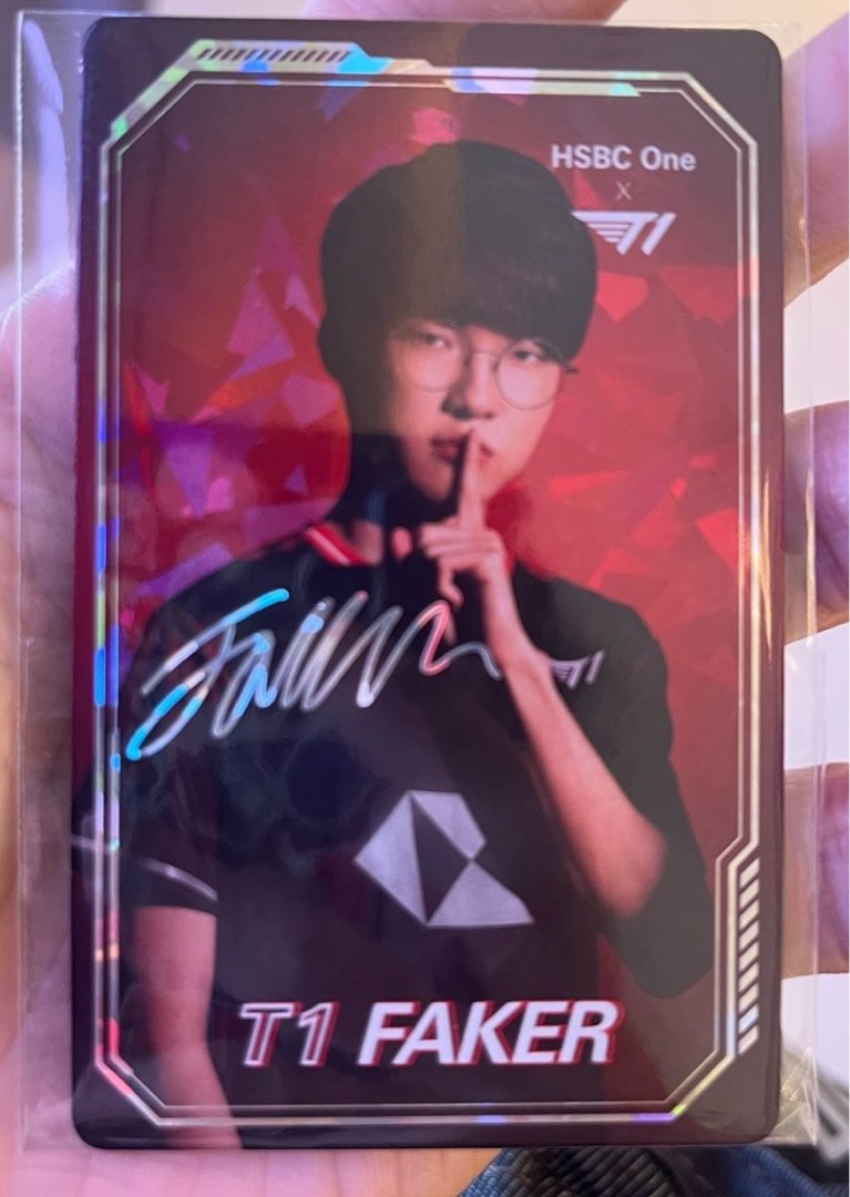T1 FAKER 閃卡, 興趣及遊戲, 玩具 & 遊戲類 - Carousell